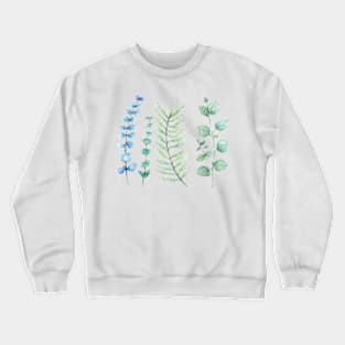 Blue and green plant Crewneck Sweatshirt